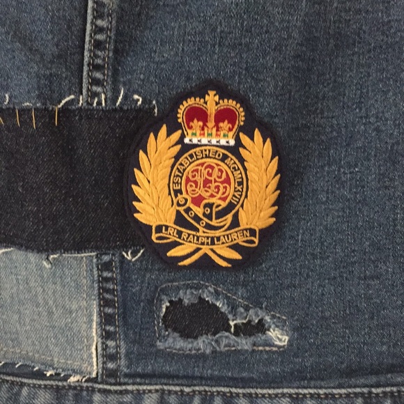 Ralph Lauren Jean Jacket distressed appliqués - Picture 4 of 8